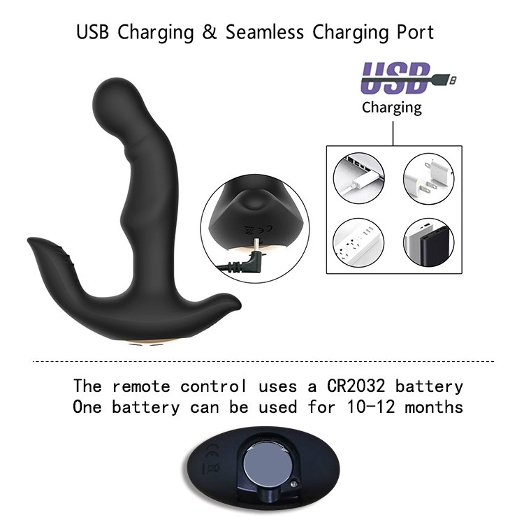 High Quality Remote Control Backyard Anal Butt Plug Electric Rotating Prostata Massager Vibrating Sex Toys