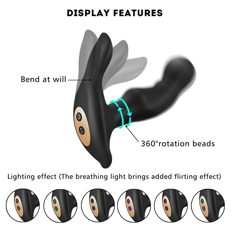High Quality Remote Control Backyard Anal Butt Plug Electric Rotating Prostata Massager Vibrating Sex Toys