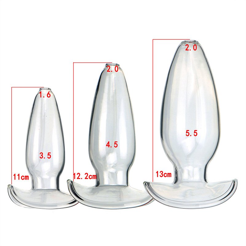 Hollow Inside Crystal Glass Anchor Butt Plug