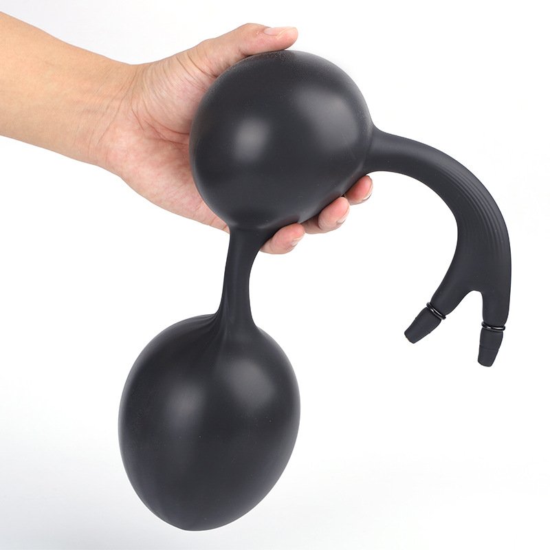 Safe Soft Silicone Double Inflatable Butt Plug Extra Long Anus Expander Anal Extender Plug Fun Sex Toy For Men Women
