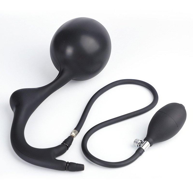 Safe Soft Silicone Double Inflatable Butt Plug Extra Long Anus Expander Anal Extender Plug Fun Sex Toy For Men Women