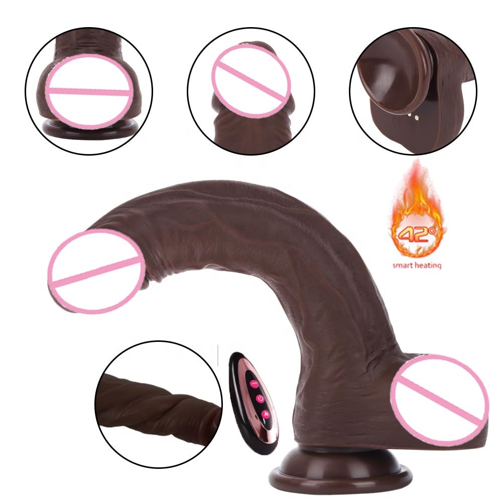 Wholesale Brown Telescopic Realistic Dildo Vibrator For Women Masturbator Huge Penis With Suction Cup Sex Toys For Couple