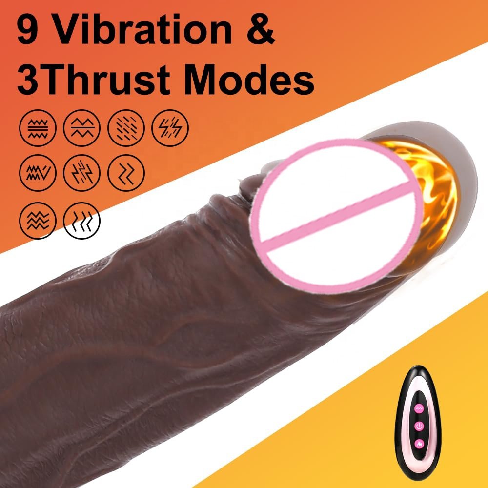 Wholesale Brown Telescopic Realistic Dildo Vibrator For Women Masturbator Huge Penis With Suction Cup Sex Toys For Couple