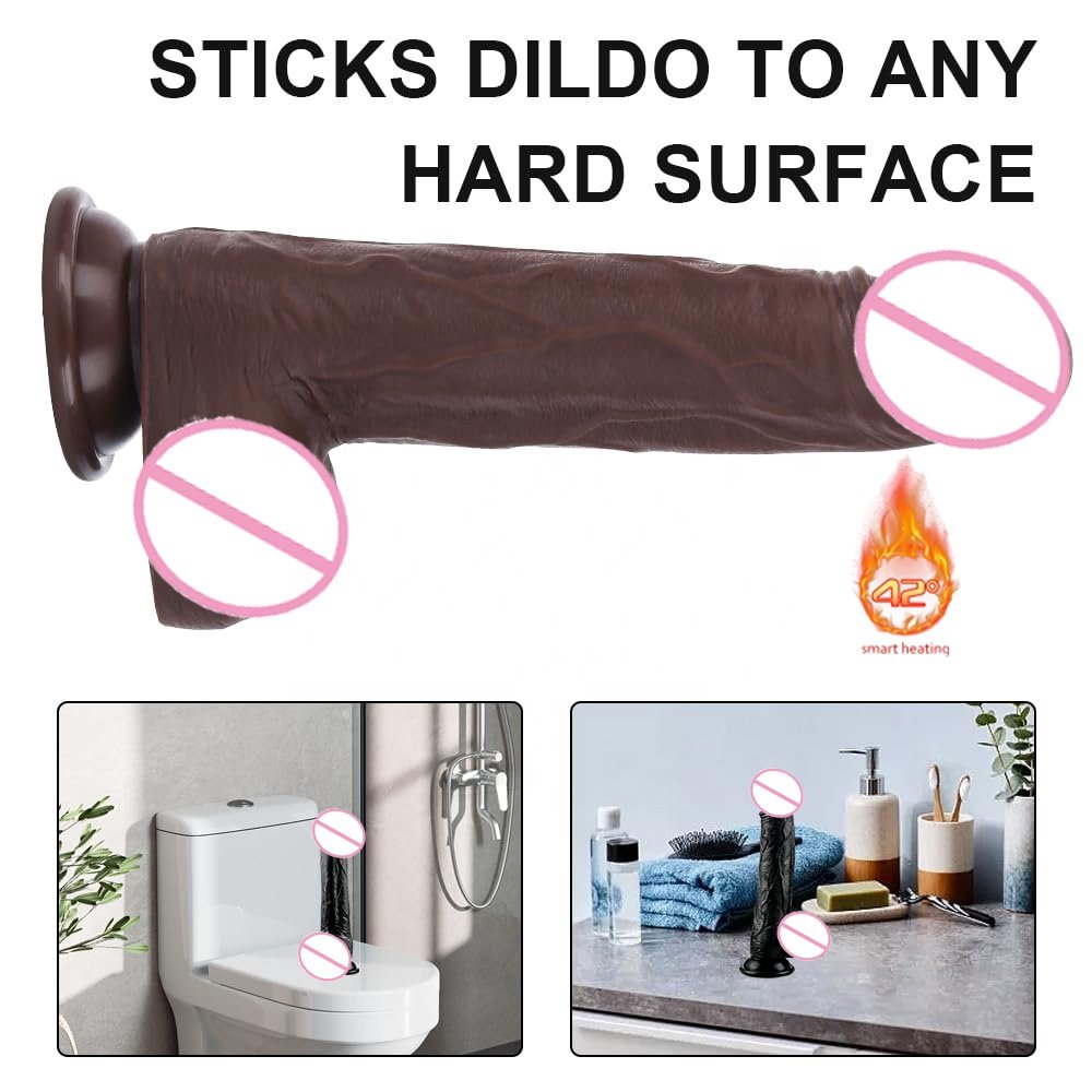 Wholesale Brown Telescopic Realistic Dildo Vibrator For Women Masturbator Huge Penis With Suction Cup Sex Toys For Couple