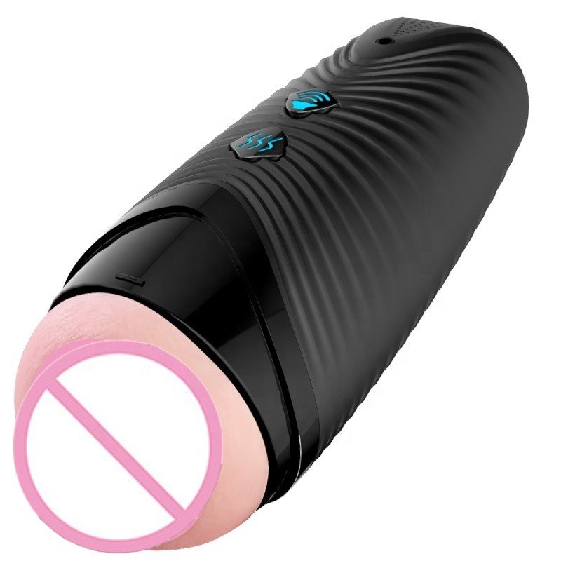 Sexy Masturbation Cup Vibrator Voice Interactive Telescopic Hands Free Male Masturbator