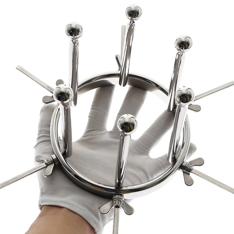 HMJ popular selling gay male female metal sm sex toy adjustable butt hole anal expander anal spreader anal dilator
