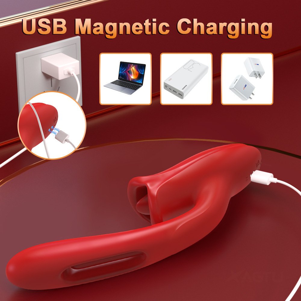 New Arrival Sex Products Female Masturbation Clitoral vibrator Female Red Retractable Sucking Vibrator