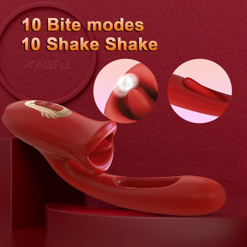 New Arrival Sex Products Female Masturbation Clitoral vibrator Female Red Retractable Sucking Vibrator