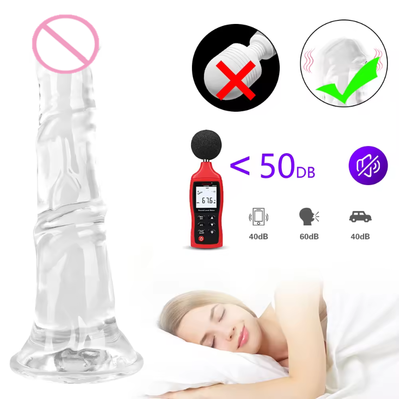 Wholesale Hands Free For G Spot Anal Stimulation 9 Inch Realistic Dildo Sex Toys Clear Dildos Adult Toy With Suction Cup For Men
