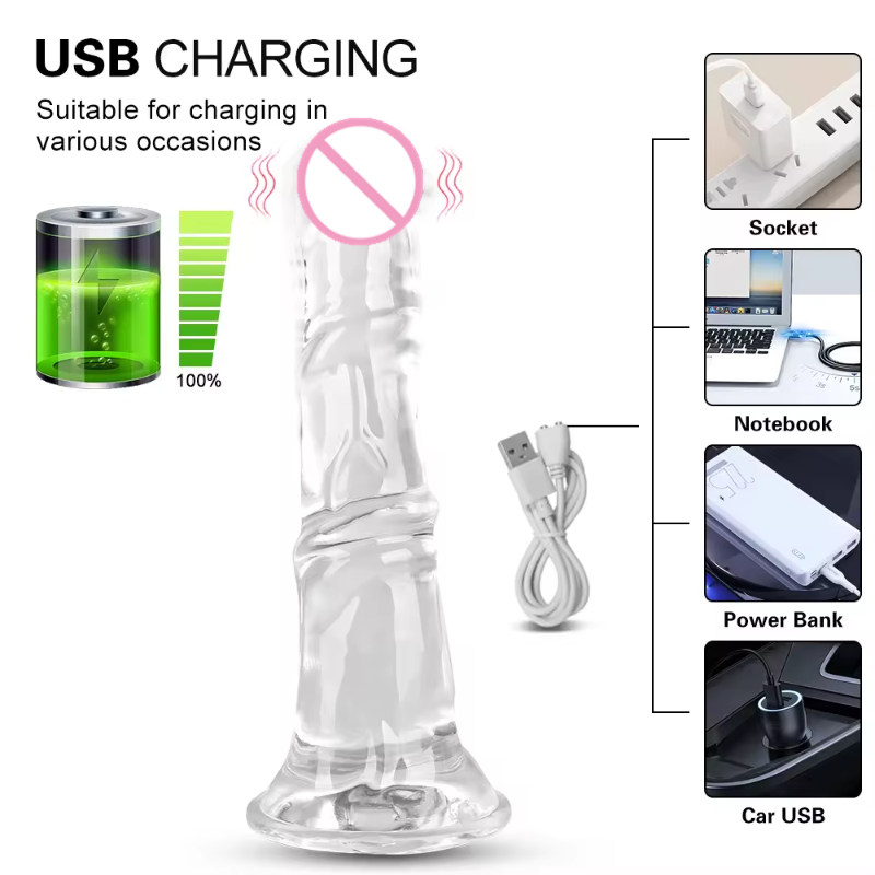 Wholesale Hands Free For G Spot Anal Stimulation 9 Inch Realistic Dildo Sex Toys Clear Dildos Adult Toy With Suction Cup For Men