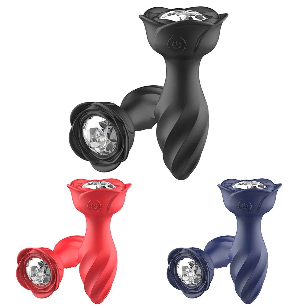 Anal Plug Sex Toys Silicone Jewel Training Anus Rose shape Anus Relax Massager Sex Anal Butt Plug For Men Women