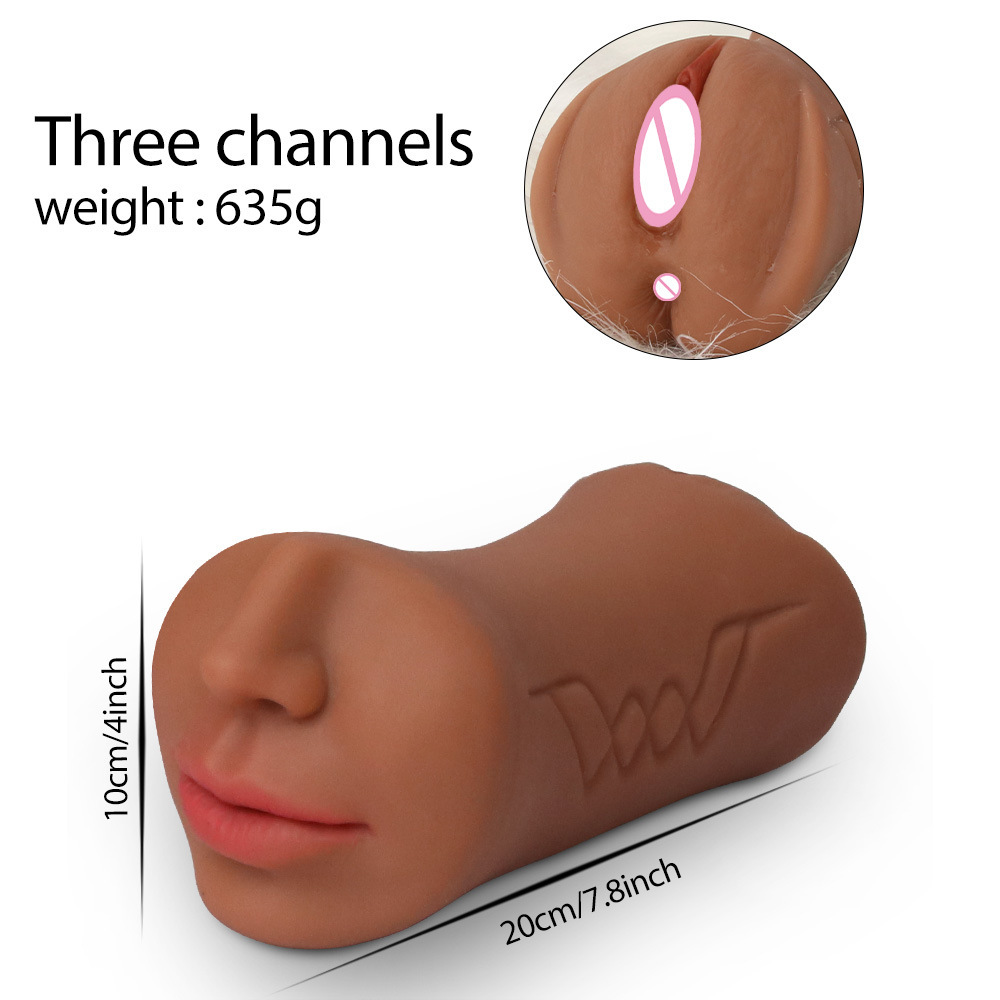 Tight Oral Vagina Anal 3 In 1 Male Soft Pocket Pussy Mouth Sex Toy Men Masturbator Cup For Man Realistic