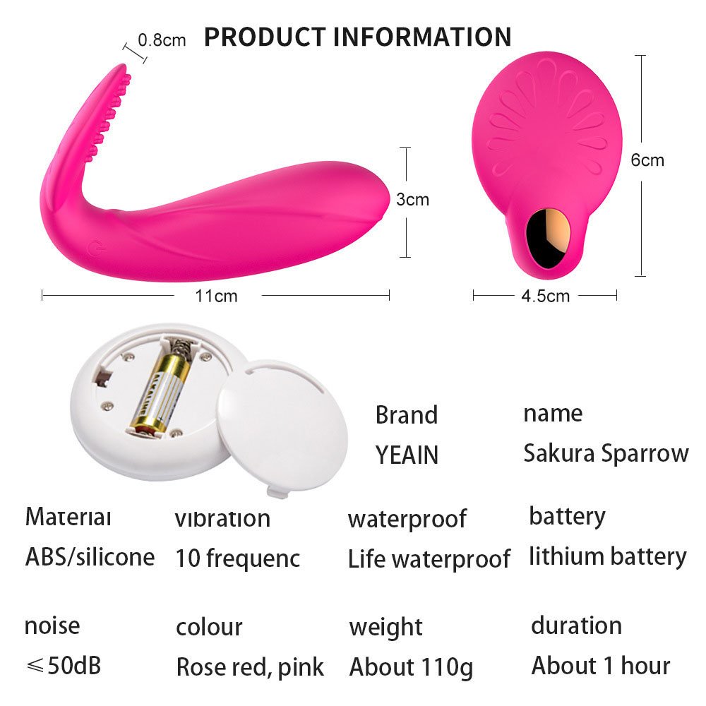 LOVE High Quality Portable Multi-Frequency Mode Butterfly Vibrator Remote Control Rechargeable 10 Speed Wearable G-Spot Vibrator