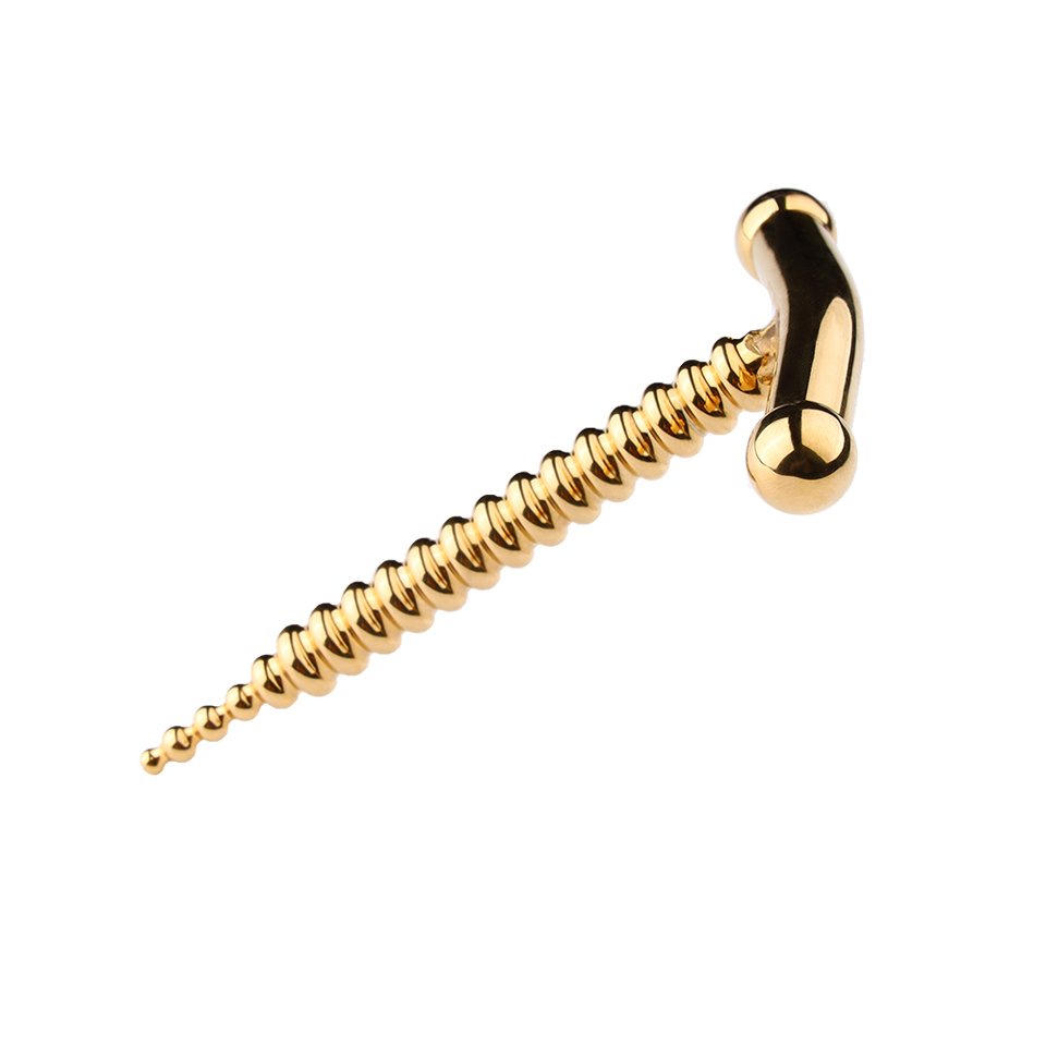 Stainless Steel Urethral Vibrator Gold Plated Male Penis Toys Anal Sex Toys with Sounds for Men Juguetes Sexuales