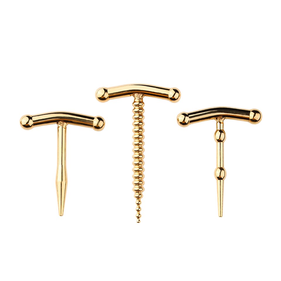 Stainless Steel Urethral Vibrator Gold Plated Male Penis Toys Anal Sex Toys with Sounds for Men Juguetes Sexuales