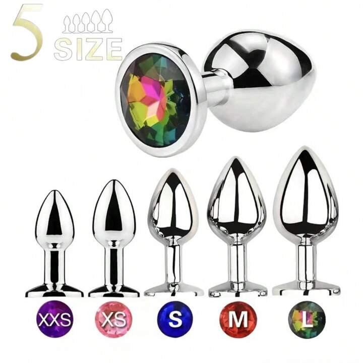 Anal Butt Plug HEART STAINLESS Butt Plug Sex Toy For Women Men Couple Gift Metal Anal Plug Rainbow Vagina