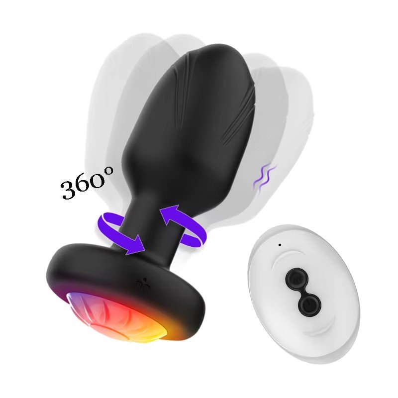Silicone Vibration Anal Plug Adult G-spot LED Light Butt Plug Anal Vibrator Sex Toys For Men Women