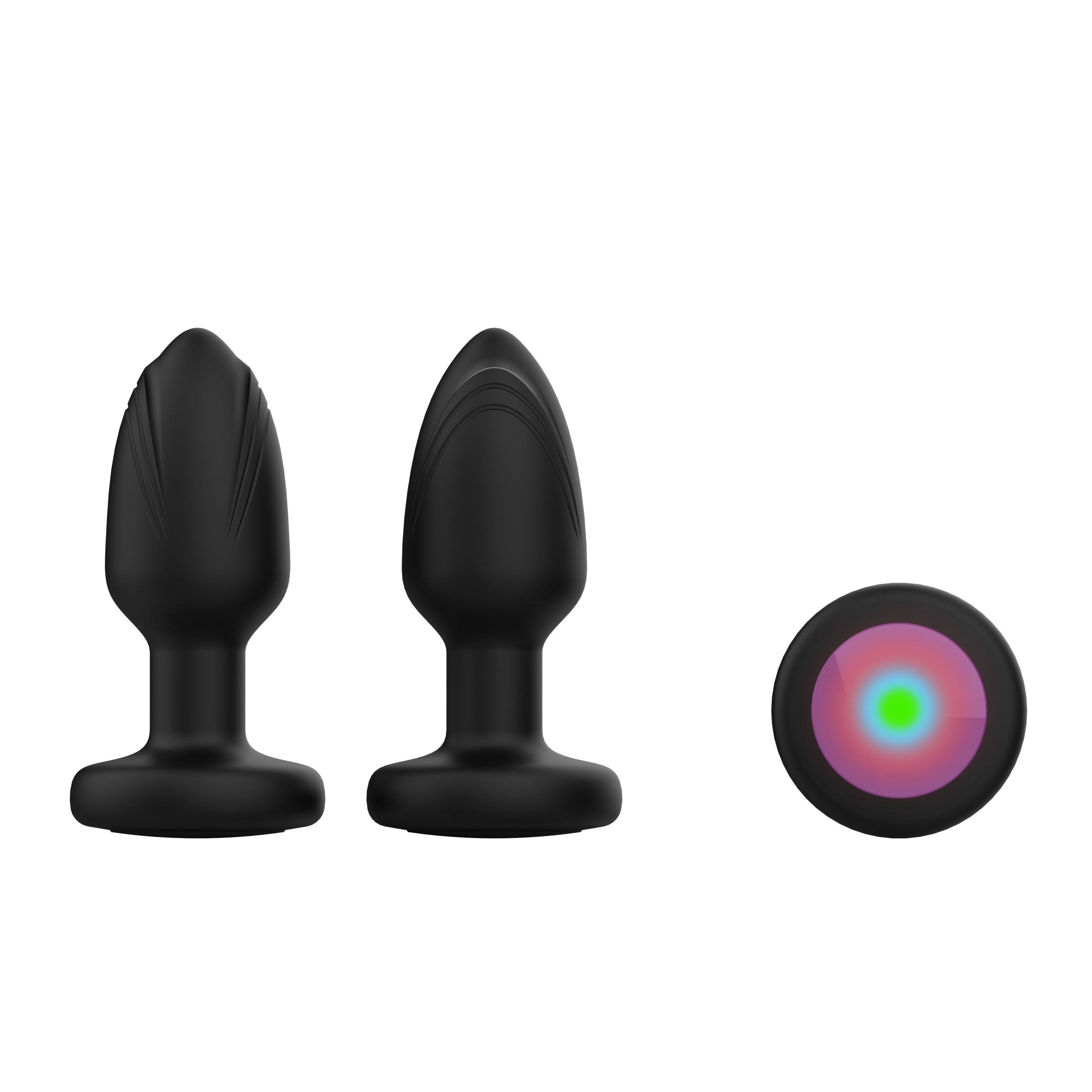 Silicone Vibration Anal Plug Adult G-spot LED Light Butt Plug Anal Vibrator Sex Toys For Men Women