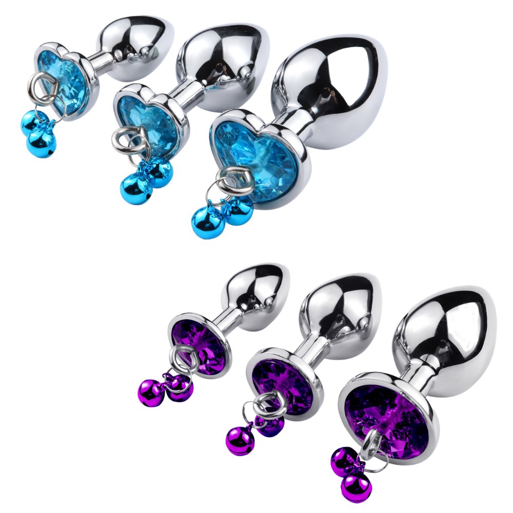 Stainless Steel Anal Plug Crystal Jewelry BDSM ButtPlug Anal Sex Toys for Woman Metal Anal Beads Butt Plug Set