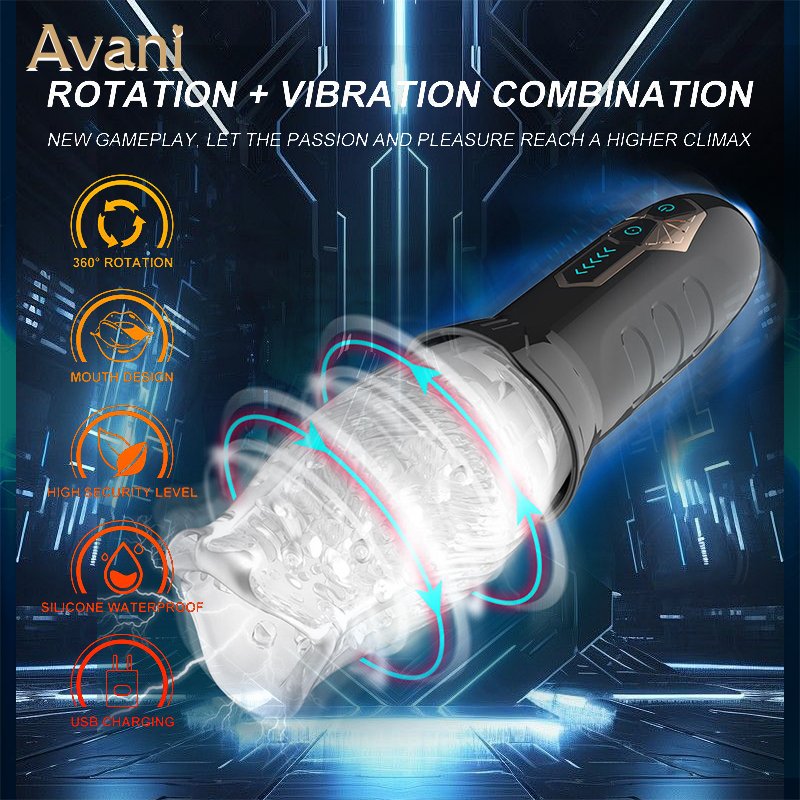 5 Frequency Rotating Adult Sex Toys For Men Sex Machine For Male Masturbation Penis Vibrating Stimulator Pussy Masturbator Cup