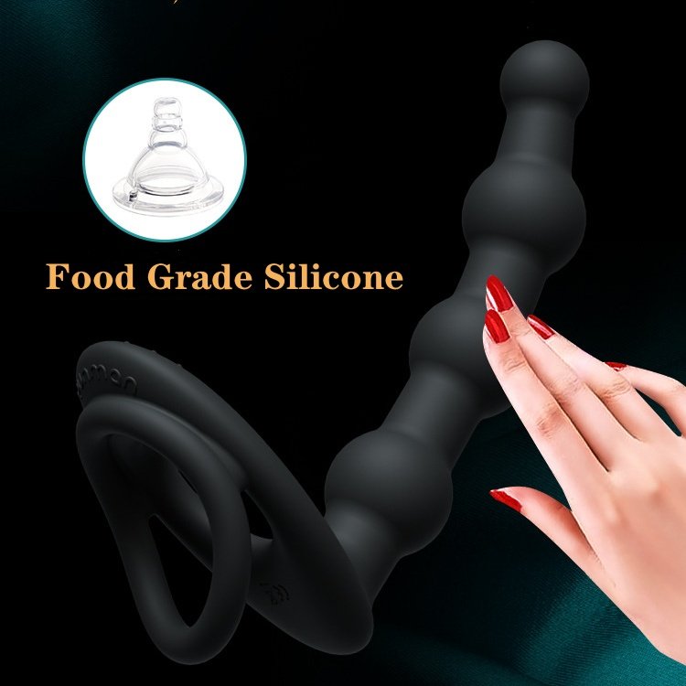 Double Penetration Dildo Wholesale Wearable Anal Plug Vibrator with Cock Rings Orgasm G Spot Massage Strapon Dildo Vibrator