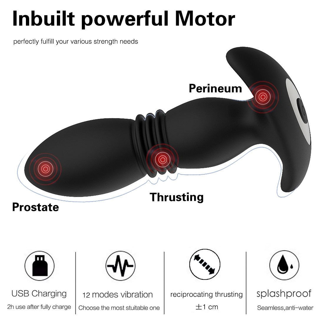 Safe Remote Control Butt Plug Prostate Massage Vibrator Anal Sex Toys Men Women Real Vagina Feel Vibration Scaling