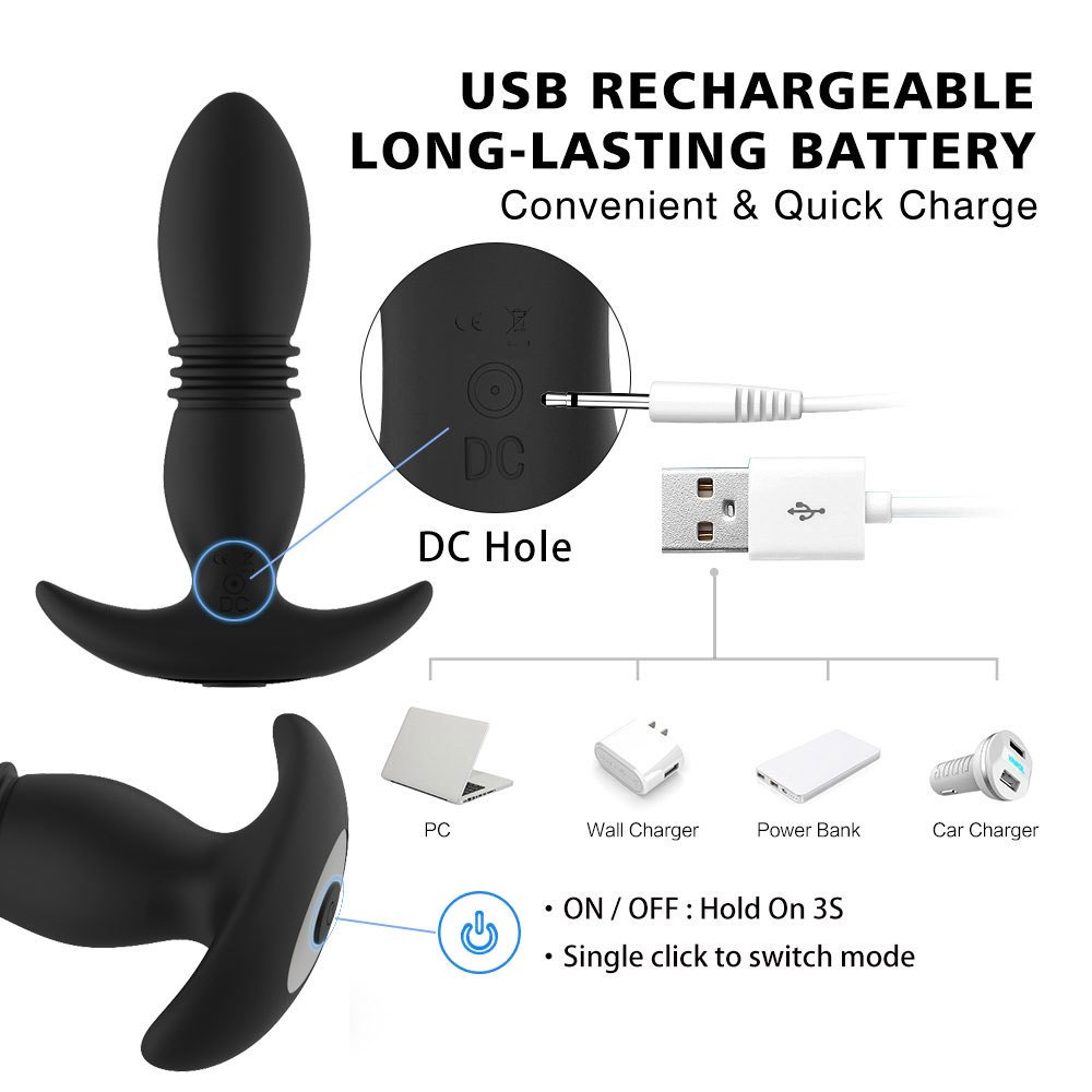 Safe Remote Control Butt Plug Prostate Massage Vibrator Anal Sex Toys Men Women Real Vagina Feel Vibration Scaling