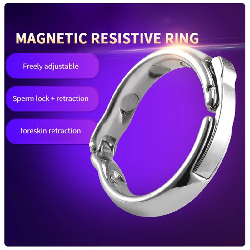 Anal Stimulation Metal Piercing Cock Ring Vibrating Sexual Toy for Men Silicone Material Juguetes Sexuales Male Penis Toys