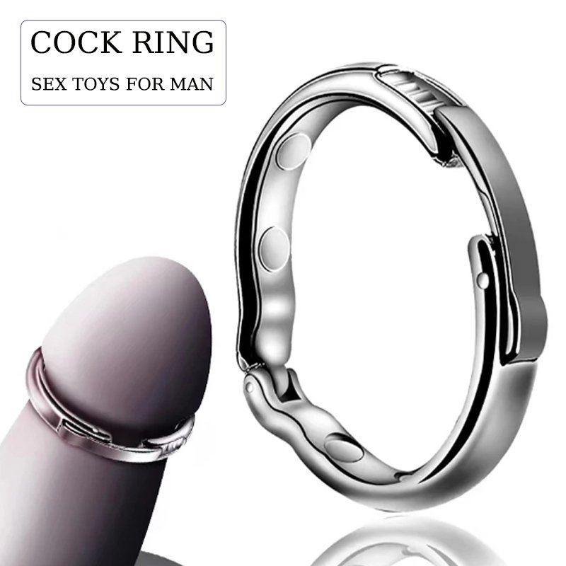 Anal Stimulation Metal Piercing Cock Ring Vibrating Sexual Toy for Men Silicone Material Juguetes Sexuales Male Penis Toys