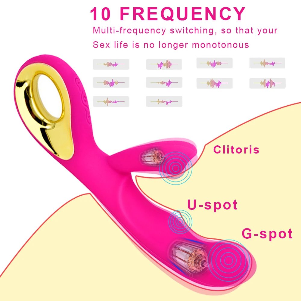 Dual Motors Vibrator 10 Frequency Dildo Female Anal Vagina Clitoral Masturbator Adults Shop Vibrating Toys for Women