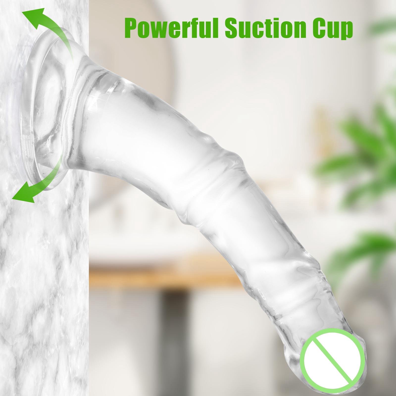 20-40 cm 5 Sizes Realistic Clear Horse Jelly Dildo with Strong Suction Cup Vagina G-spot Stimulation Artificial Penis For Women