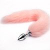 Faux fur Fox tail plug short Gradients Purple Pink small anal plug cosplay sex