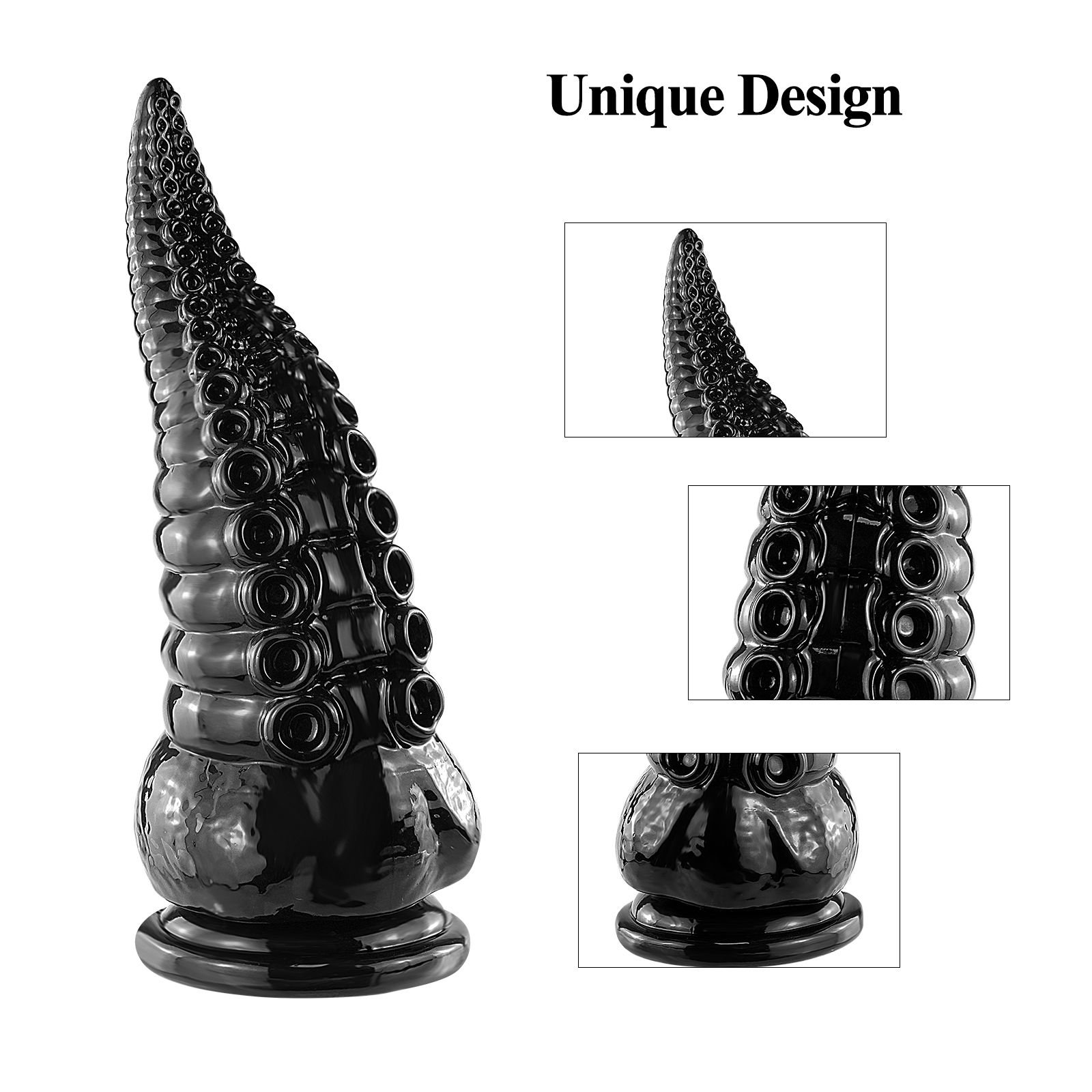7 inch Octopus Tentacle Black Dildo Realistic Huge Anal Plug Monster Butt Plug with Strong Suction Cup Sex Toys for Women Men