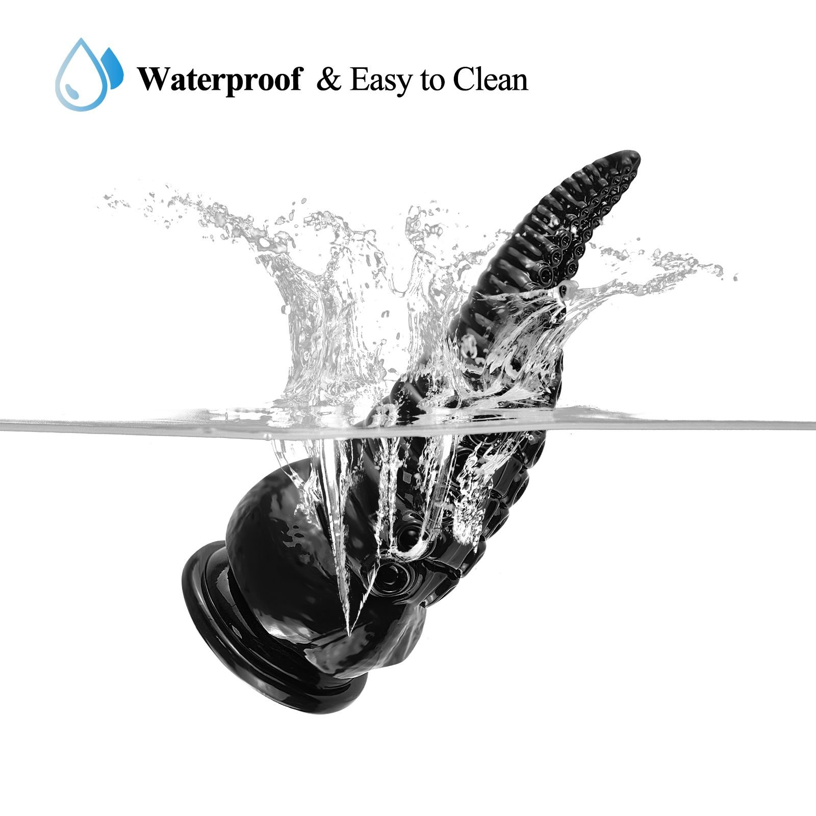 7 inch Octopus Tentacle Black Dildo Realistic Huge Anal Plug Monster Butt Plug with Strong Suction Cup Sex Toys for Women Men