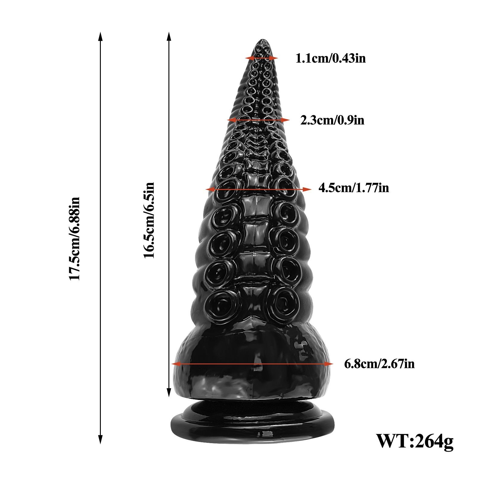 7 inch Octopus Tentacle Black Dildo Realistic Huge Anal Plug Monster Butt Plug with Strong Suction Cup Sex Toys for Women Men
