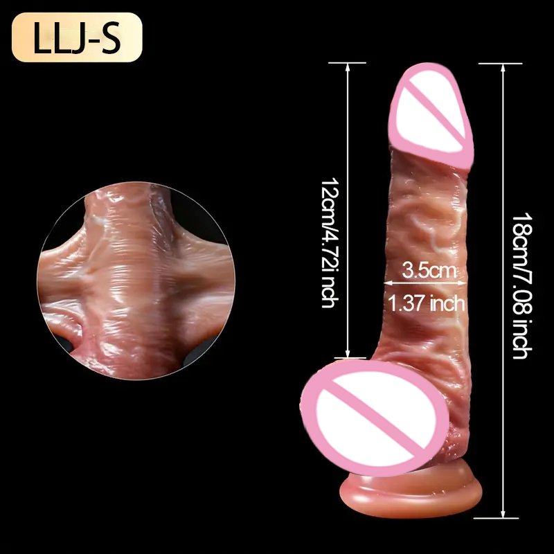 Strapon Realistic Sliding Foreskin Dildo Skin Big Penis Foreskin Testicles Move Adult Sex Toy For Women Anal Vaginal Stimulation