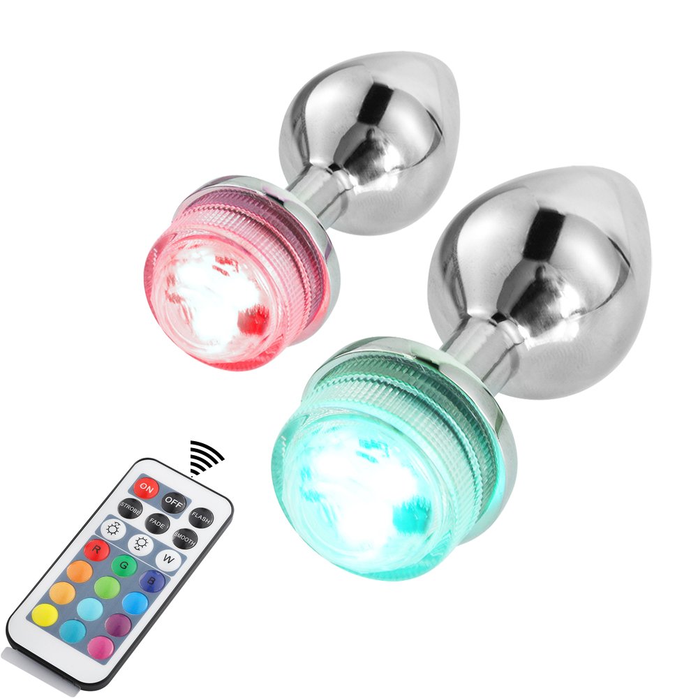 New Hot Sale Stainless Steel LED Butt Plug Remote Control Plug Anal Sex Toys For Men And Women Butt Plug Vibrator