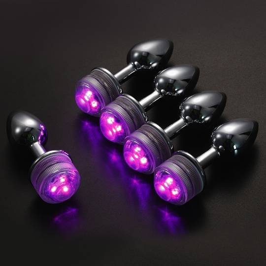 New Hot Sale Stainless Steel LED Butt Plug Remote Control Plug Anal Sex Toys For Men And Women Butt Plug Vibrator