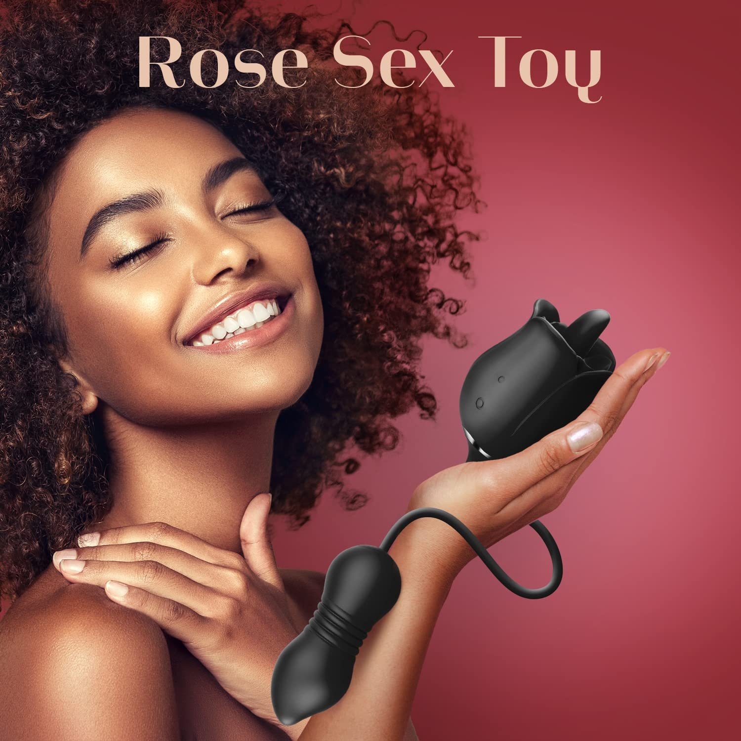 Aizhilian the lowest price in the whole network of 3 in 1 Rose-style sucking and stretchable toe vibrator for women toys for men
