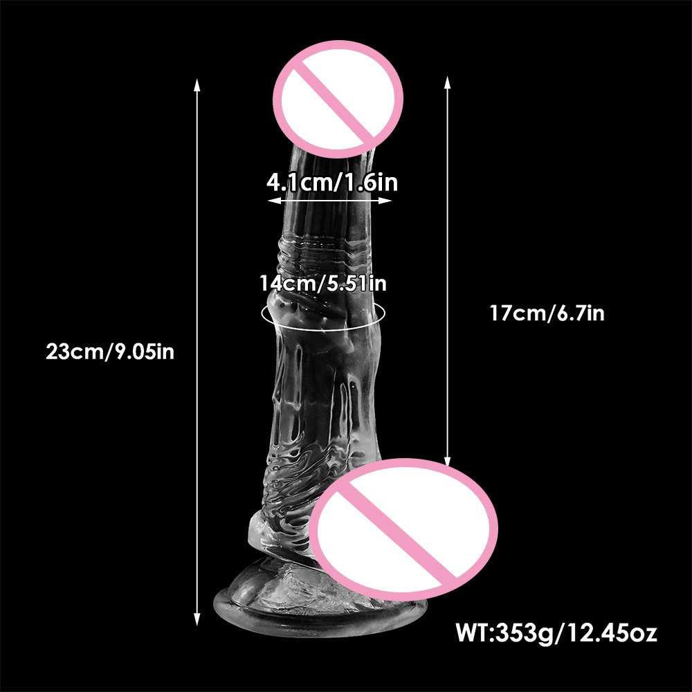 Big Horse Jelly Dildo Suction Cup Animal Penis, Lifelike Huge Cock Butt Plugs Sex Toys for Women Anal
