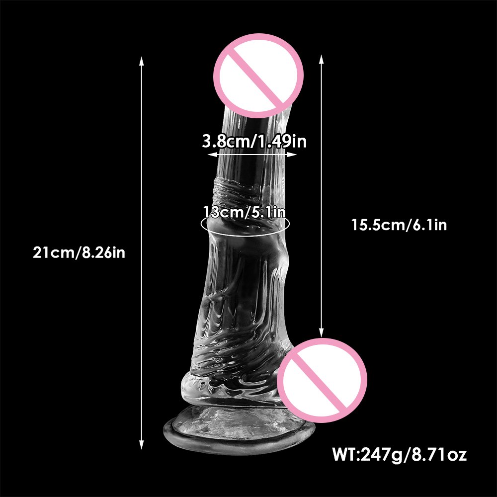 Big Horse Jelly Dildo Suction Cup Animal Penis, Lifelike Huge Cock Butt Plugs Sex Toys for Women Anal