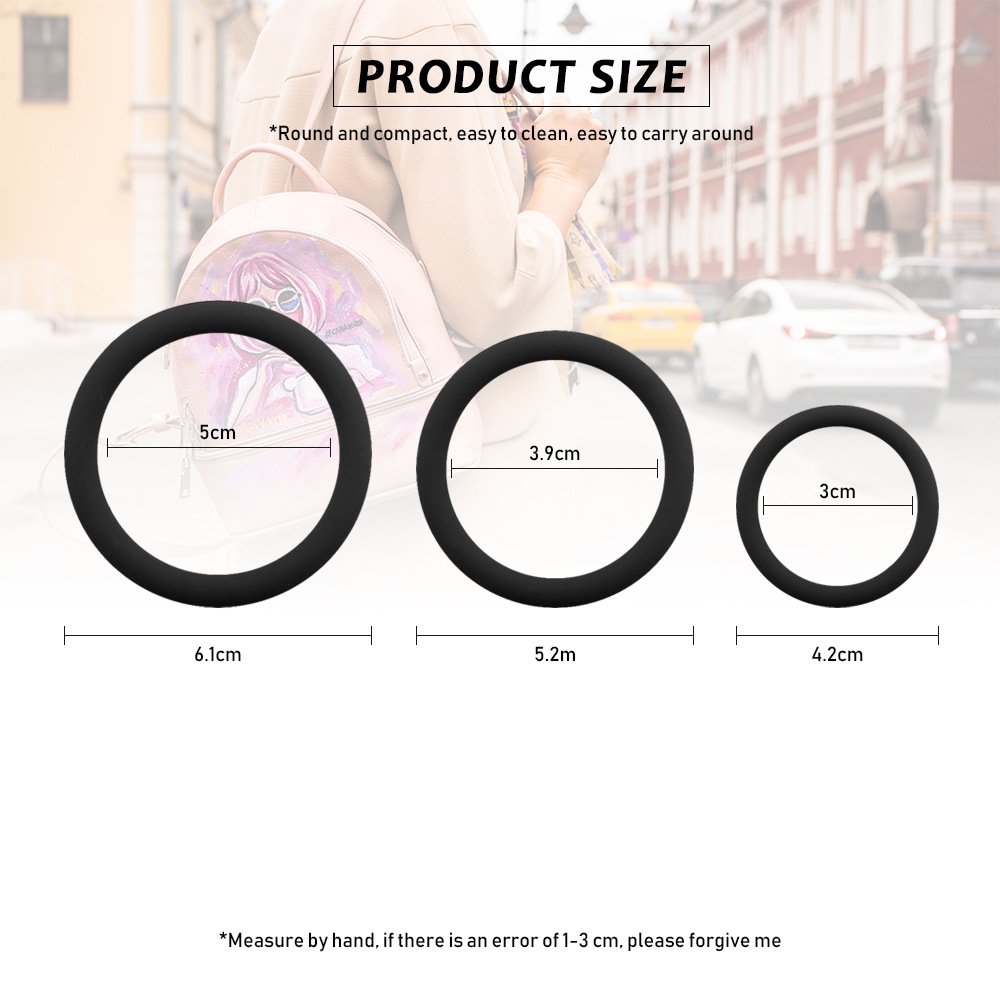 3PCS Penis Delay Ring Penis Silicone O Ring Sex Toy Cock Ring for Men