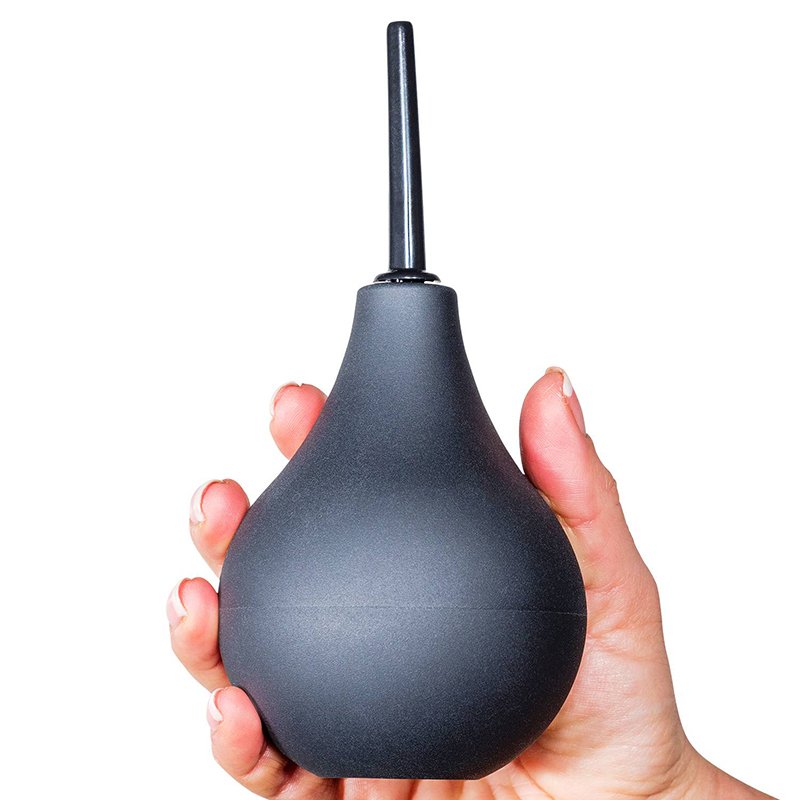 Enema Bulb Kit Silicone Douche with Nozzle Anus Cleaner for Male Female Couple Anal Douching