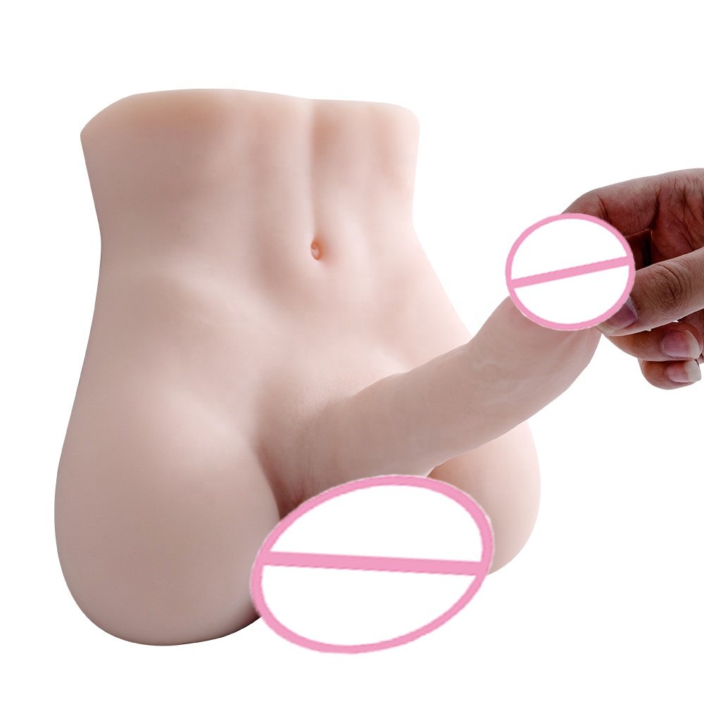7.7LB Sex Doll Met Realistische Grote Dildo Mannelijke Torso Love Doll met 7.8 inch Enorme Cock Strakke Anale Unisex Masturbator