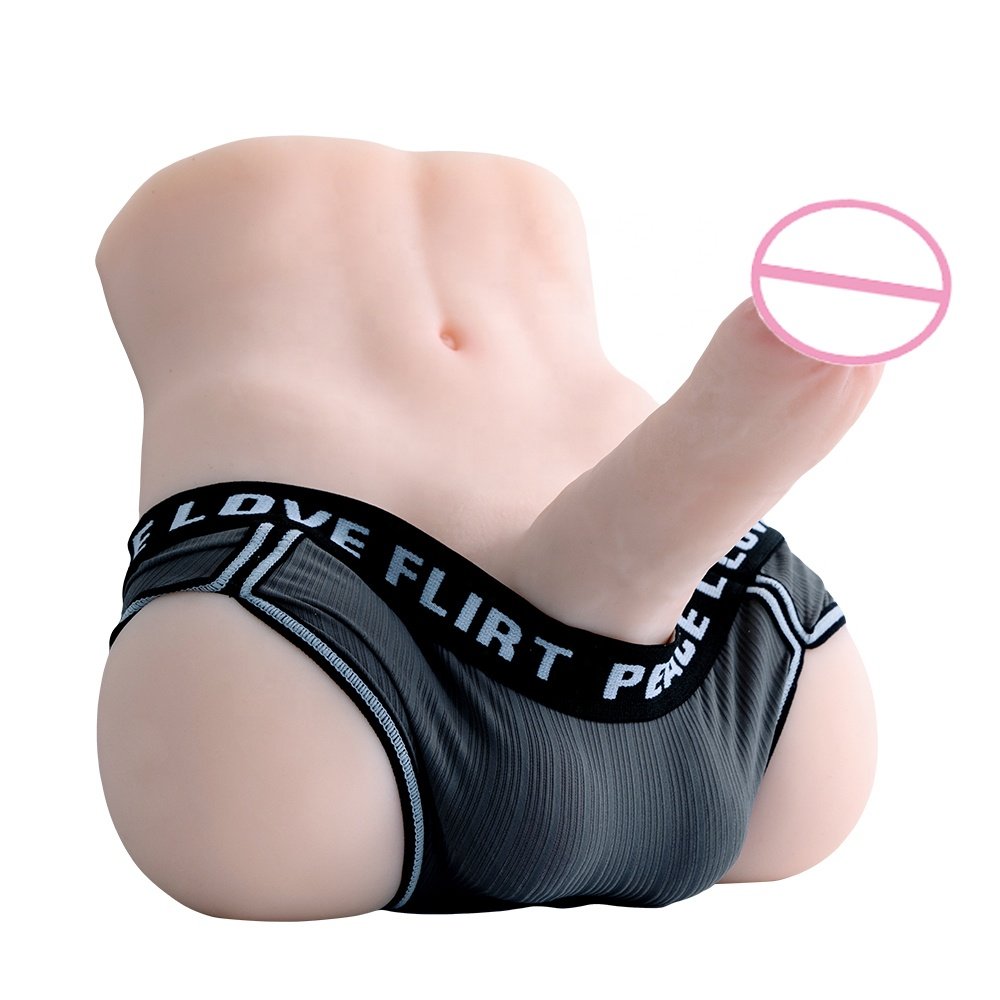7.7LB Sex Doll Met Realistische Grote Dildo Mannelijke Torso Love Doll met 7.8 inch Enorme Cock Strakke Anale Unisex Masturbator
