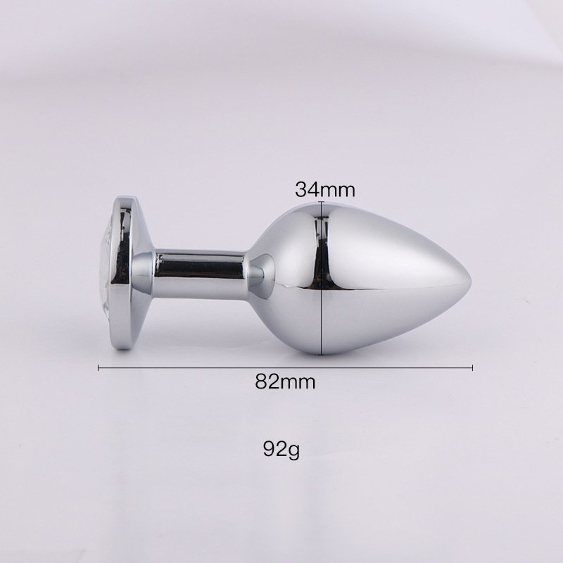M Size Anal Plug Massager Diamond Metal Butt Plug Anal Sex Toy for Women Men Gay Erotic Toys Sex Shop Adult Product