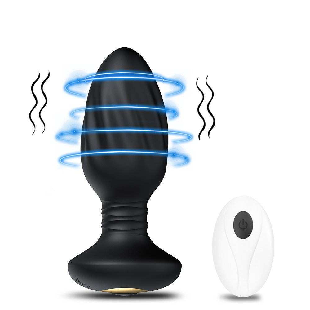 Rechargeable Silicone Anal Vibrating Wireless Remote Control G Spot Dildo Vibrator Anal Plug Vibrator Sex Toys For Women