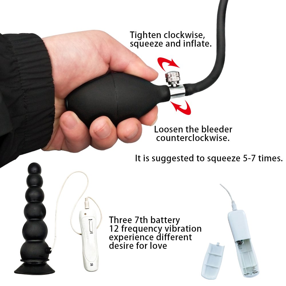 Thick Butt Plug Girth Wide Anal Dildo Adult Sex Toys Stretcher Inflatable NEW