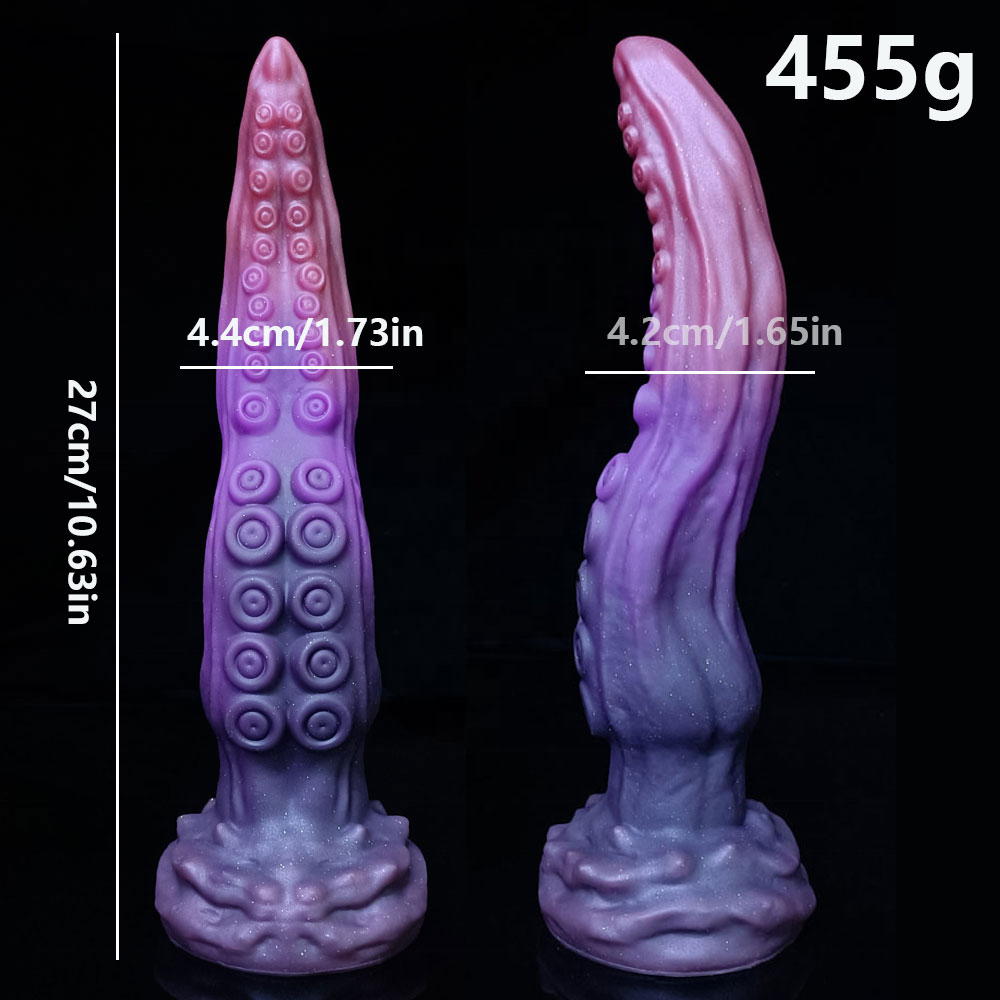 Factory price fantasy alien dildo soft silicon Tentacle dildo Silicone anal plug with suction cup for woman men Masturbation