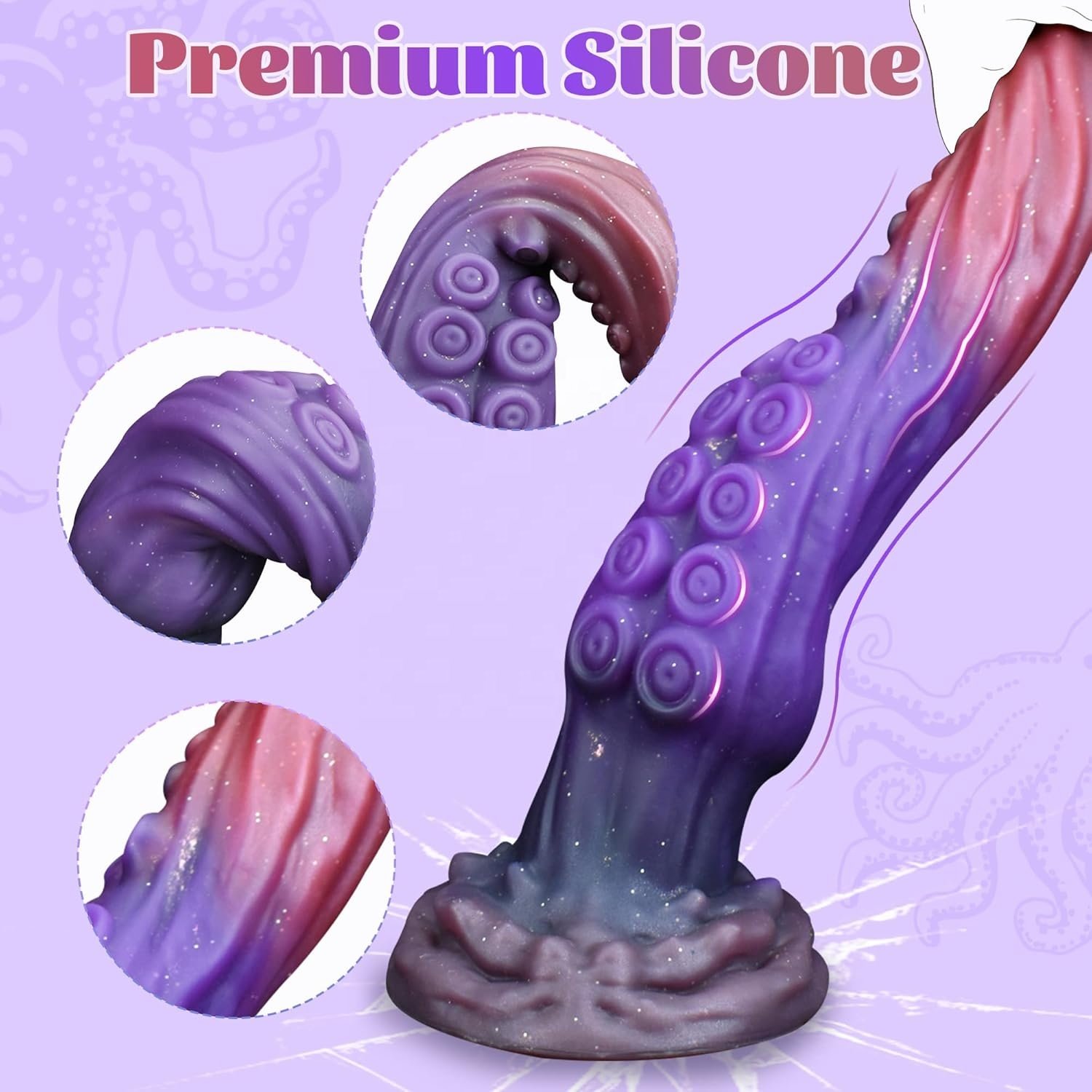 Factory price fantasy alien dildo soft silicon Tentacle dildo Silicone anal plug with suction cup for woman men Masturbation